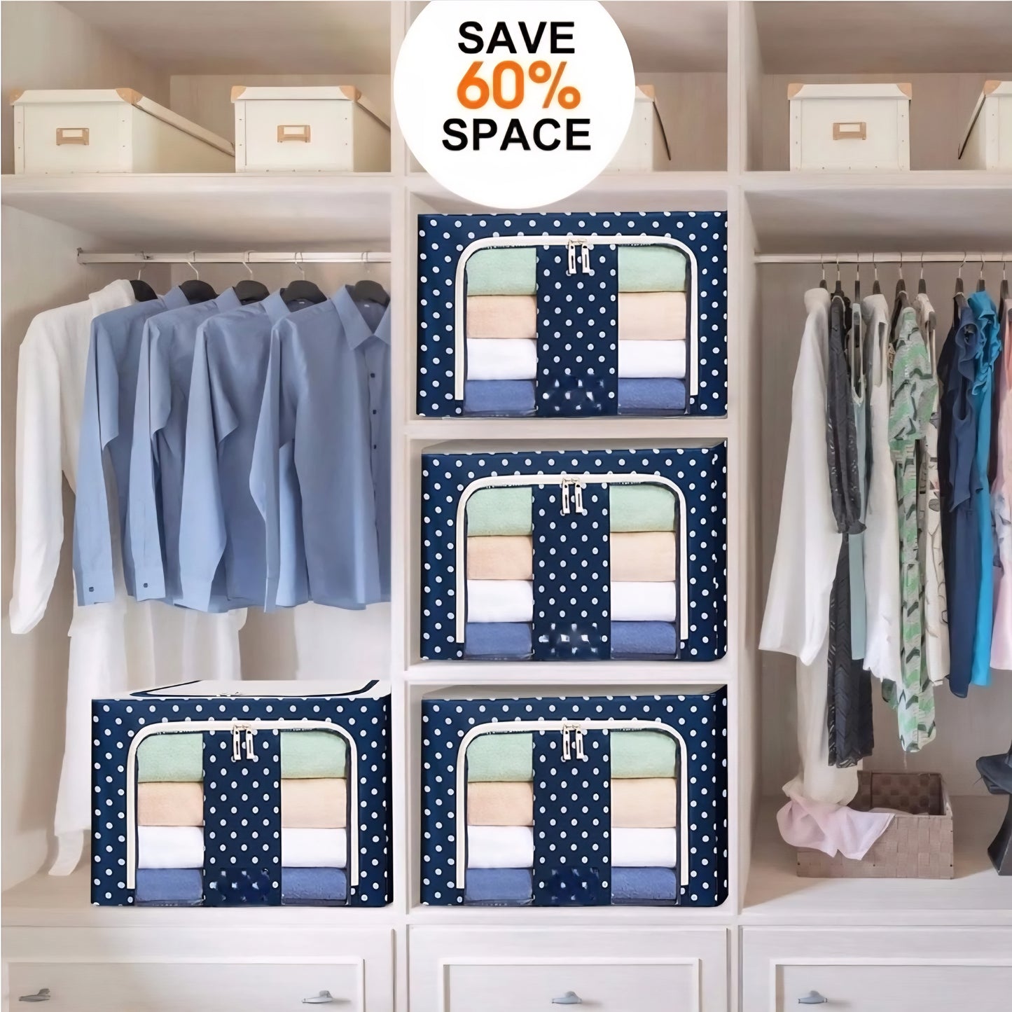 Wardrobe Organizer Storage Boxes.