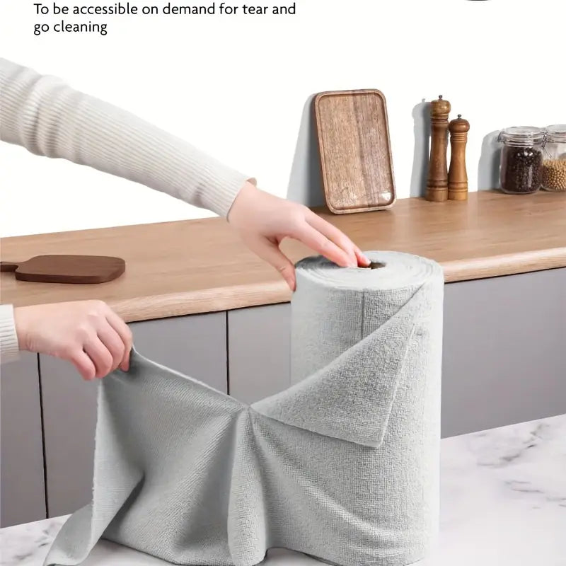Microfiber Cleaning Cloth Roll (50pcs)