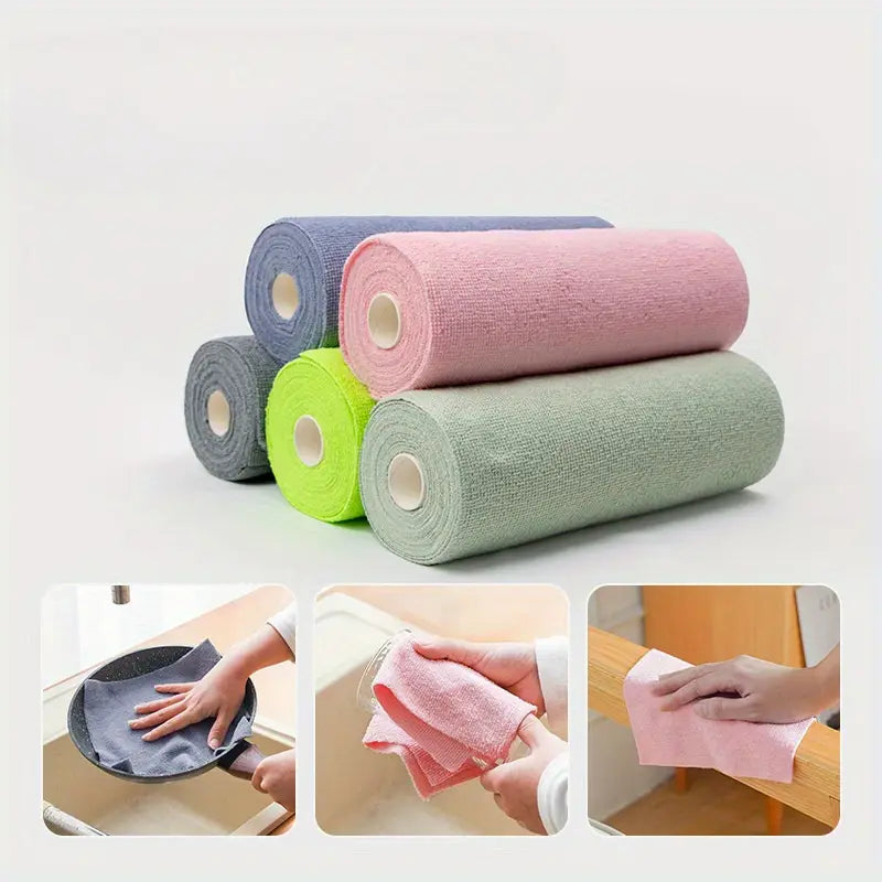 Microfiber Cleaning Cloth Roll (50pcs)
