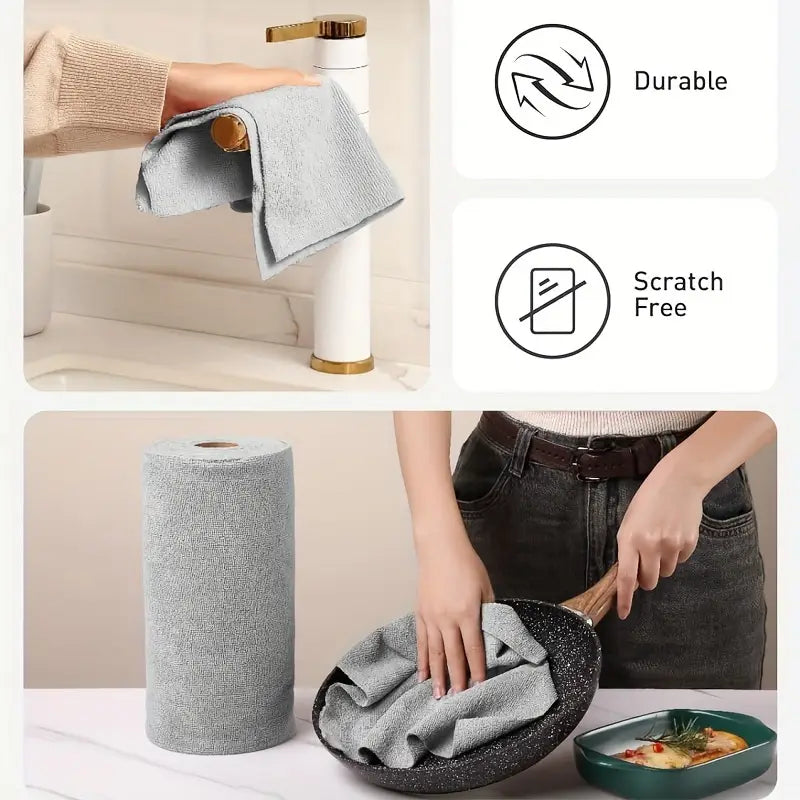 Microfiber Cleaning Cloth Roll (50pcs)