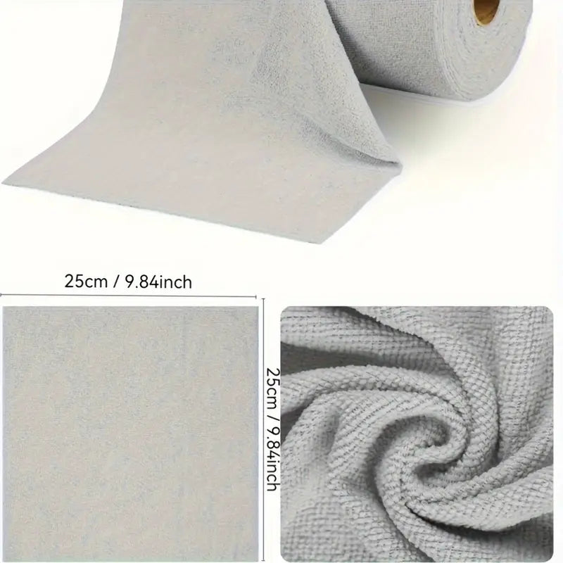 Microfiber Cleaning Cloth Roll (50pcs)