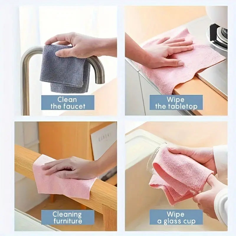 Microfiber Cleaning Cloth Roll (50pcs)
