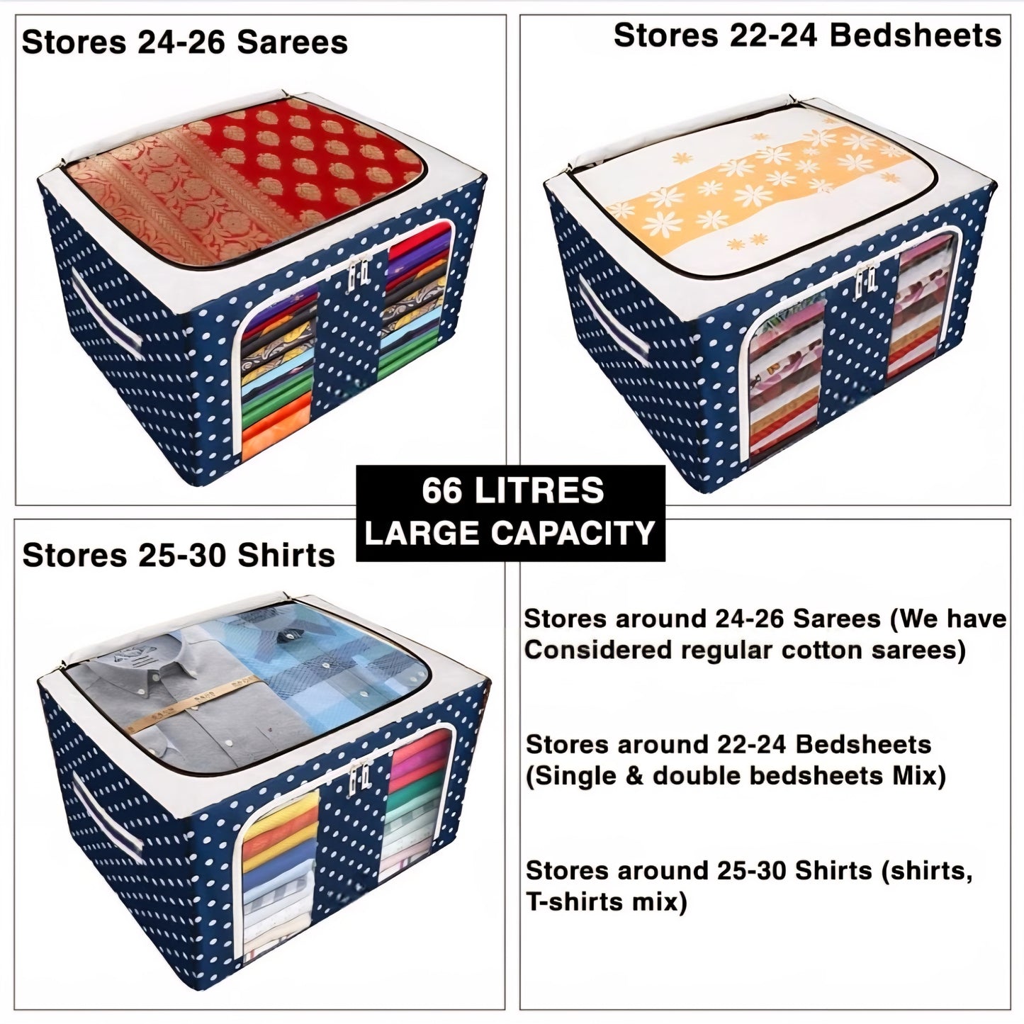 Wardrobe Organizer Storage Boxes.