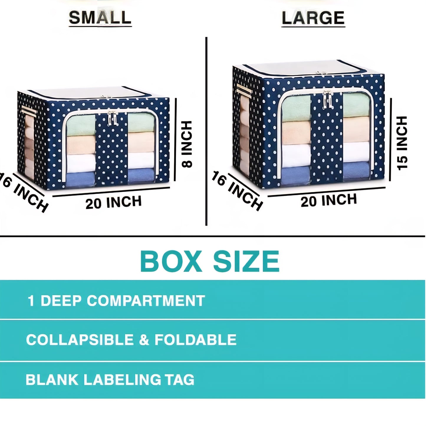 Wardrobe Organizer Storage Boxes.