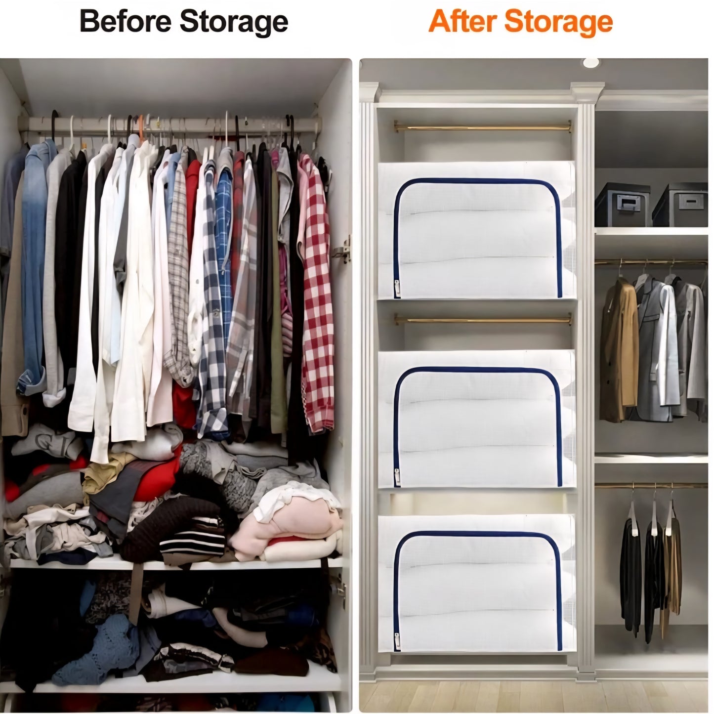 Wardrobe Organizer Storage Boxes.